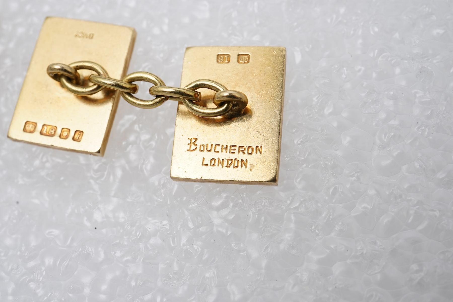 Boucheron, a pair of gold cufflinks, circa 1964